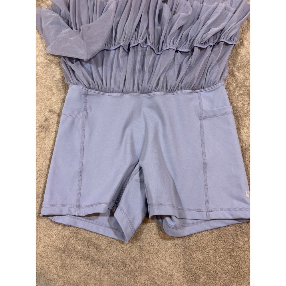 POPFLEX Pirouette Skort Lavender Purple Mesh Tiered Active Skirt XS - Picture 6 of 7